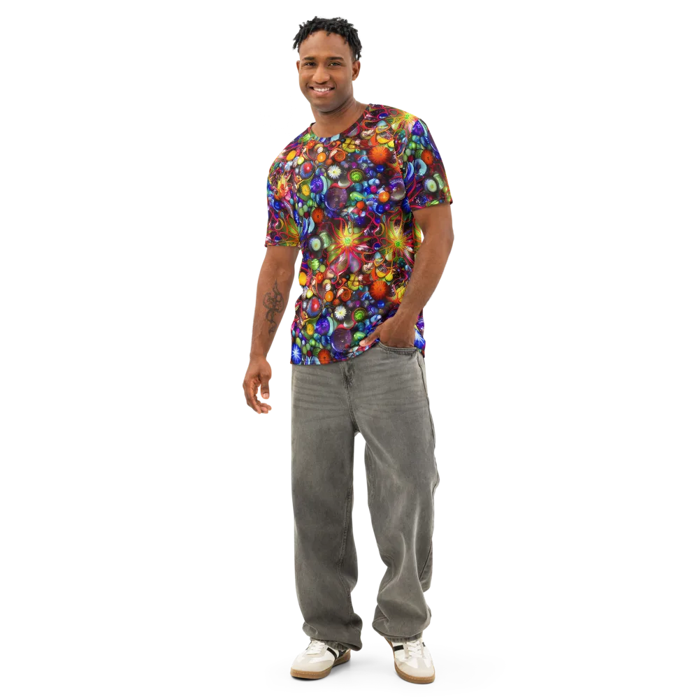 Euphoric Sphere on Men's Cotton Crew Neck T-Shirt — Front