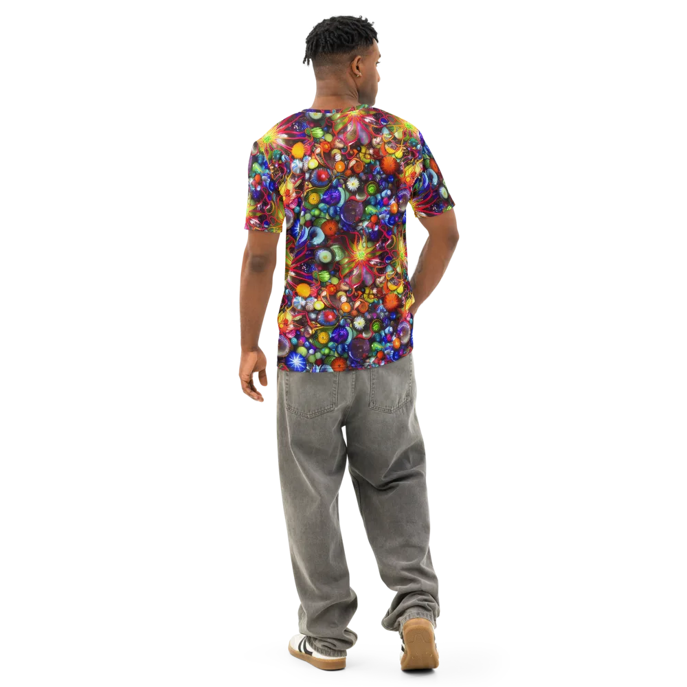 Euphoric Sphere on Men's Cotton Crew Neck T-Shirt — Back