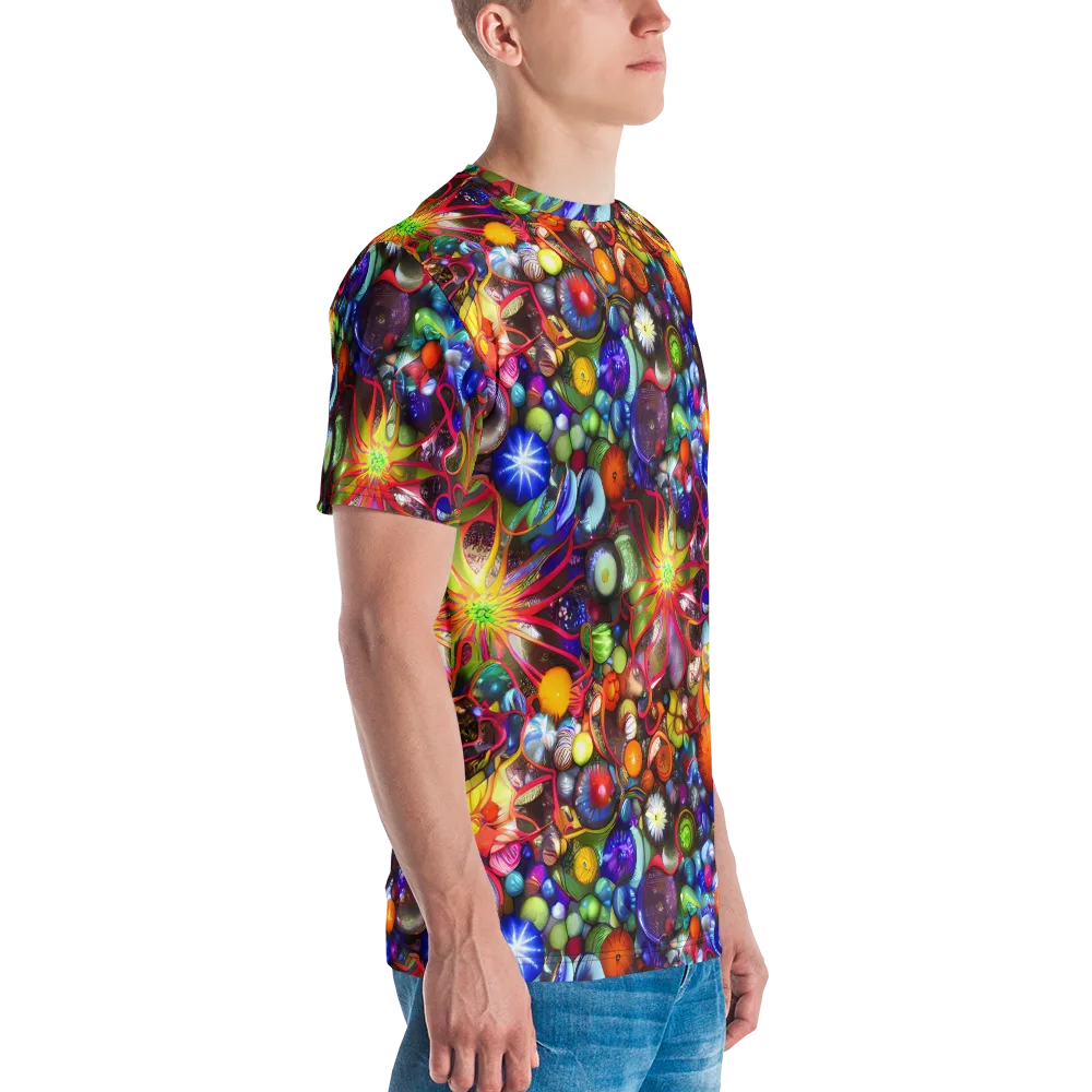 Euphoric Sphere on Men's Crew Neck T-Shirt — Right