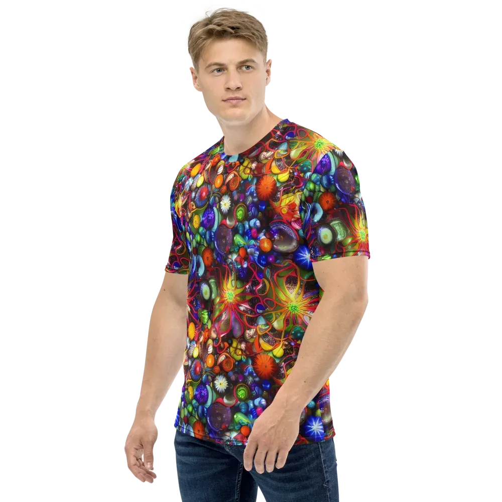 Euphoric Sphere on Men's Crew Neck T-Shirt — Left
