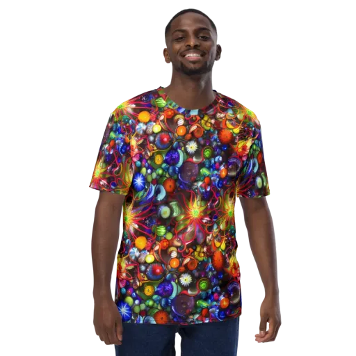 Euphoric Sphere on a Men's Crew Neck T-Shirt