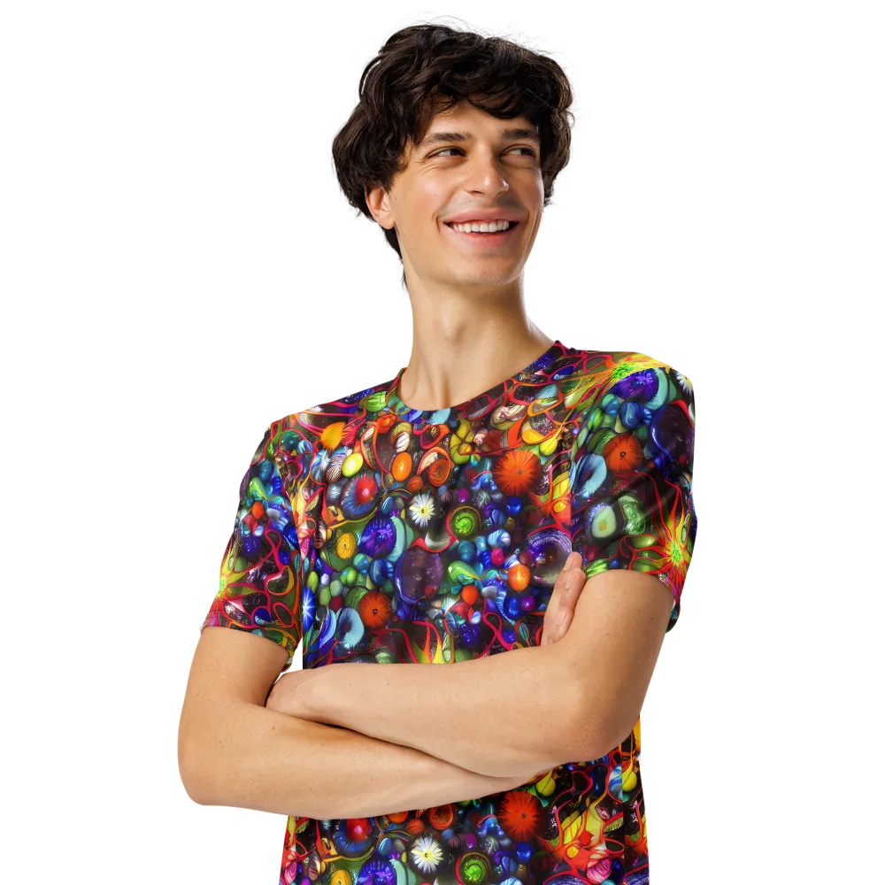 Euphoric Sphere on Men's Crew Neck T-Shirt — Left Front