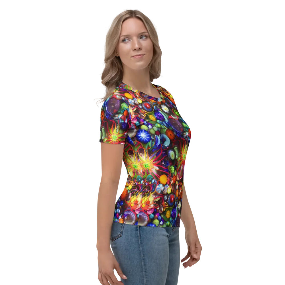 Euphoric Sphere on Women's Crew Neck T-Shirt — Right