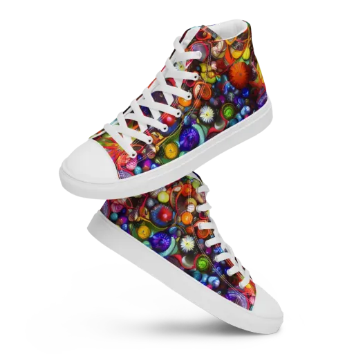 Euphoric Sphere on a Women's High Top Canvas Shoes