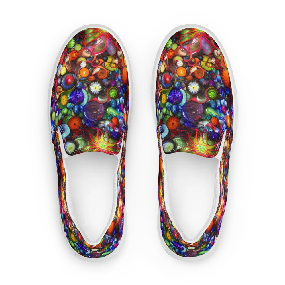 Euphoric Sphere on Men's Slip-On Canvas Shoes — Front