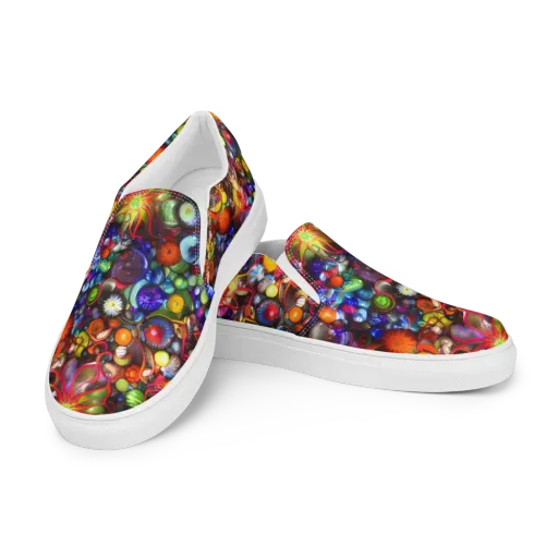 Euphoric Sphere on a Men's Slip-On Canvas Shoes