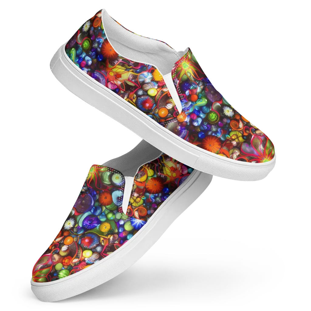 Euphoric Sphere on Women's Slip-On Canvas Shoes — Front