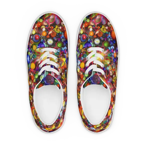Euphoric Sphere on a Men's Lace-Up Canvas Shoes