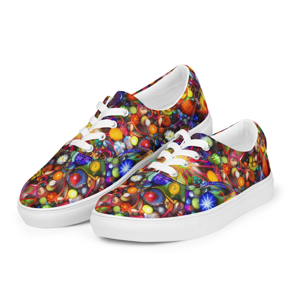 Euphoric Sphere on Men's Lace-Up Canvas Shoes — Left Front