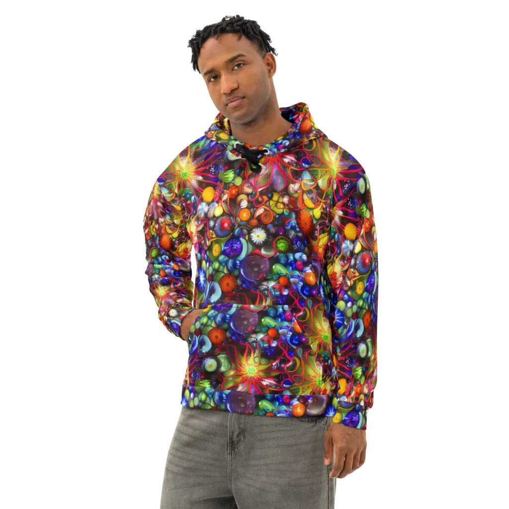 Euphoric Sphere on Cotton Hoodie — Left Front