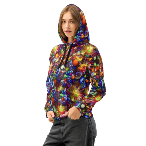 Euphoric Sphere on a Cotton Hoodie