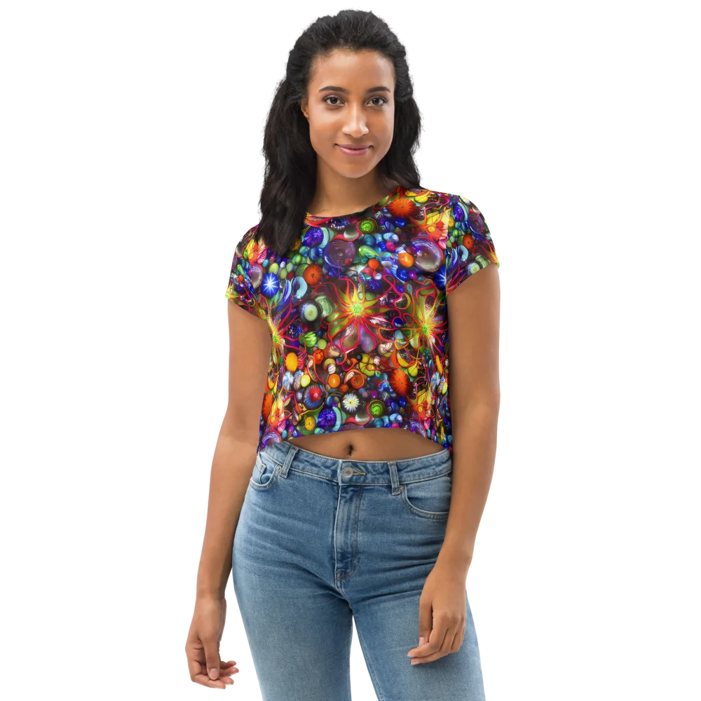 Euphoric Sphere on Crop Tee — Front