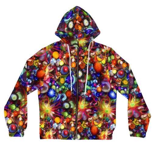 Euphoric Sphere on a Women's Full-Zip Hoodie