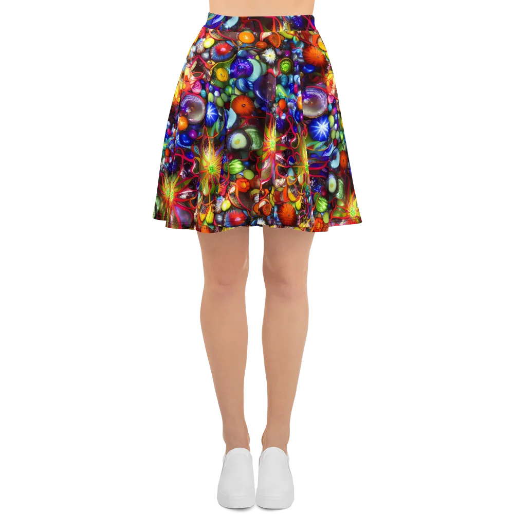 Euphoric Sphere on Skater Skirt — Front