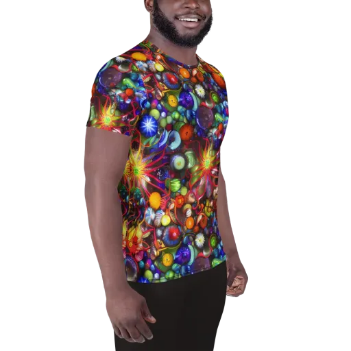 Euphoric Sphere on a Men's Athletic T-Shirt