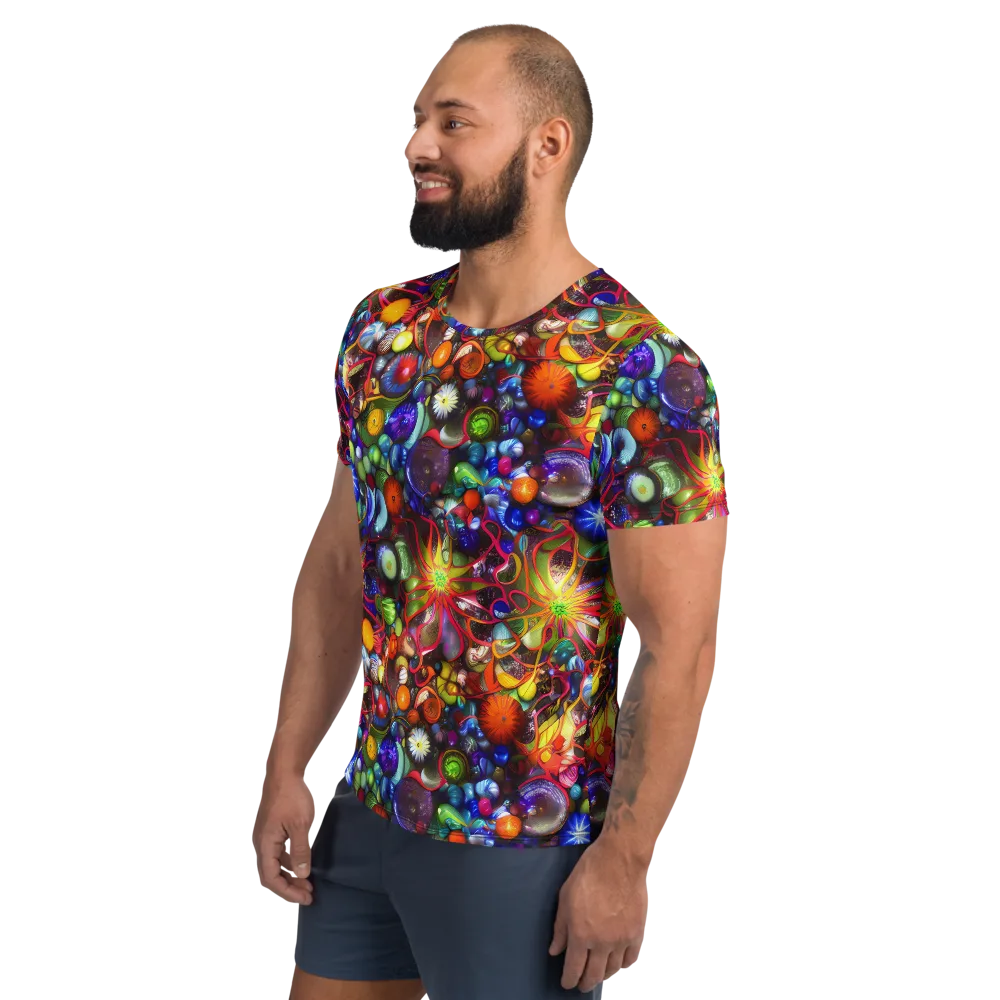 Euphoric Sphere on Men's Athletic T-Shirt — Left