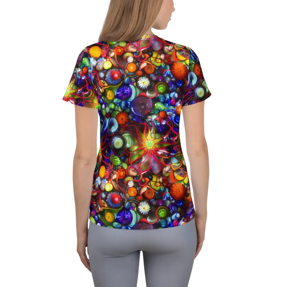 Euphoric Sphere on Women's Athletic T-Shirt — Back