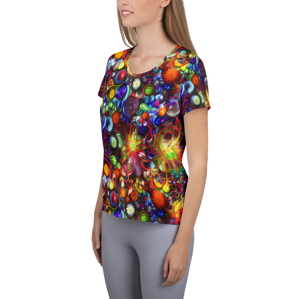 Euphoric Sphere on Women's Athletic T-Shirt — Left