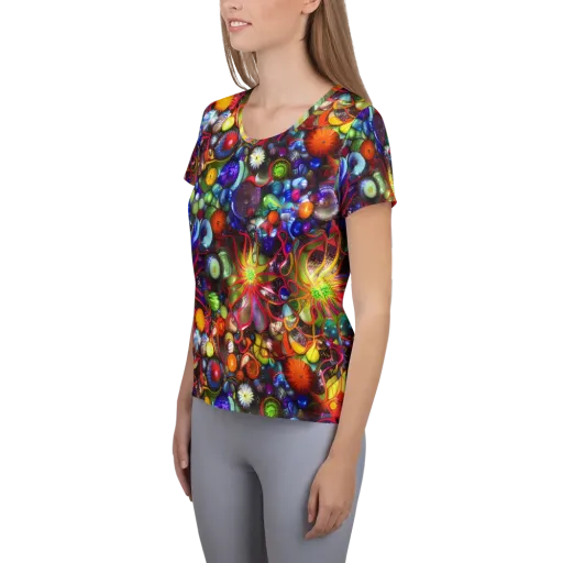 Euphoric Sphere on a Women's Athletic T-Shirt