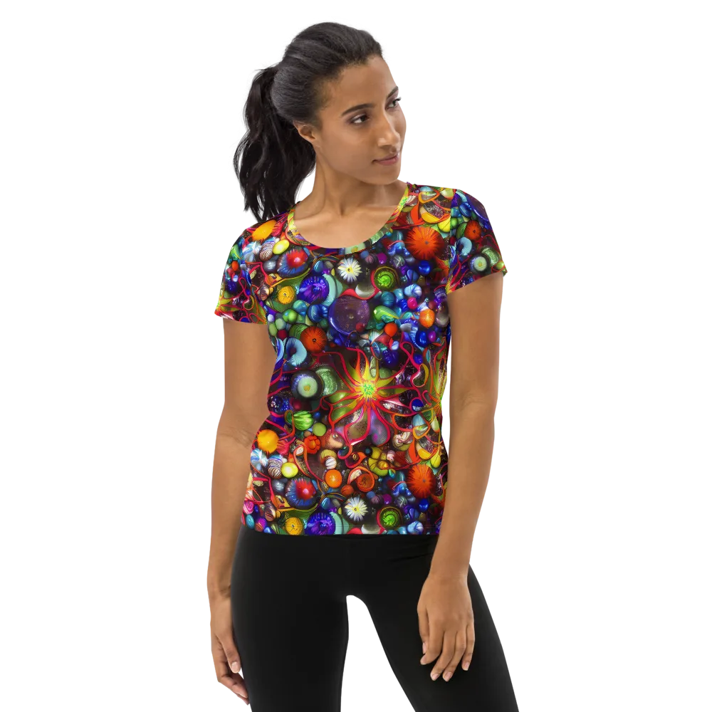 Euphoric Sphere on Women's Athletic T-Shirt — Front