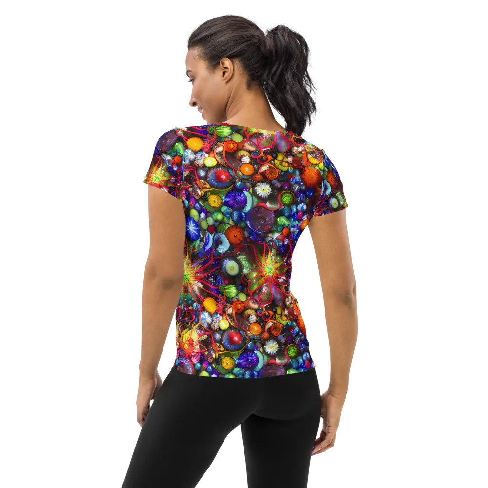 Euphoric Sphere on Women's Athletic T-Shirt — Back