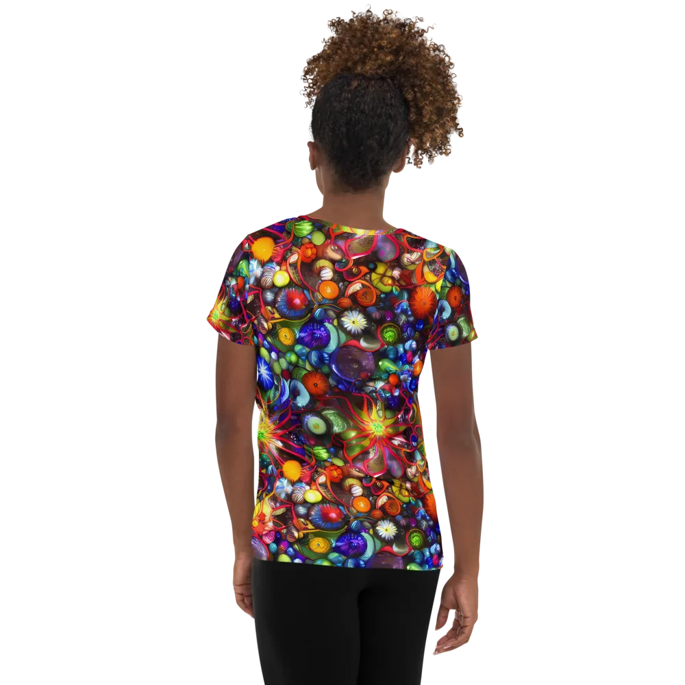 Euphoric Sphere on Women's Athletic T-Shirt — Back