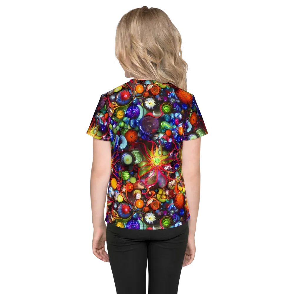 Euphoric Sphere on Kids Crew Neck T-Shirt — Back