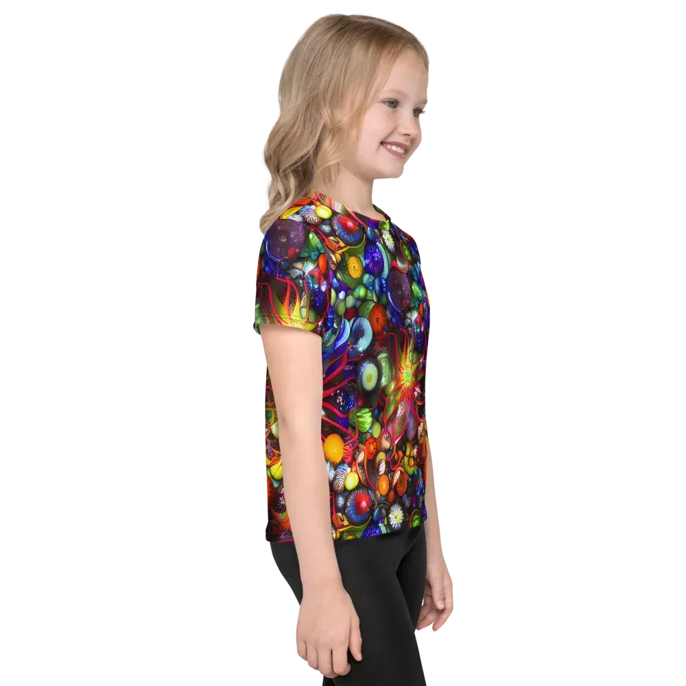 Euphoric Sphere on Kids Crew Neck T-Shirt — Right