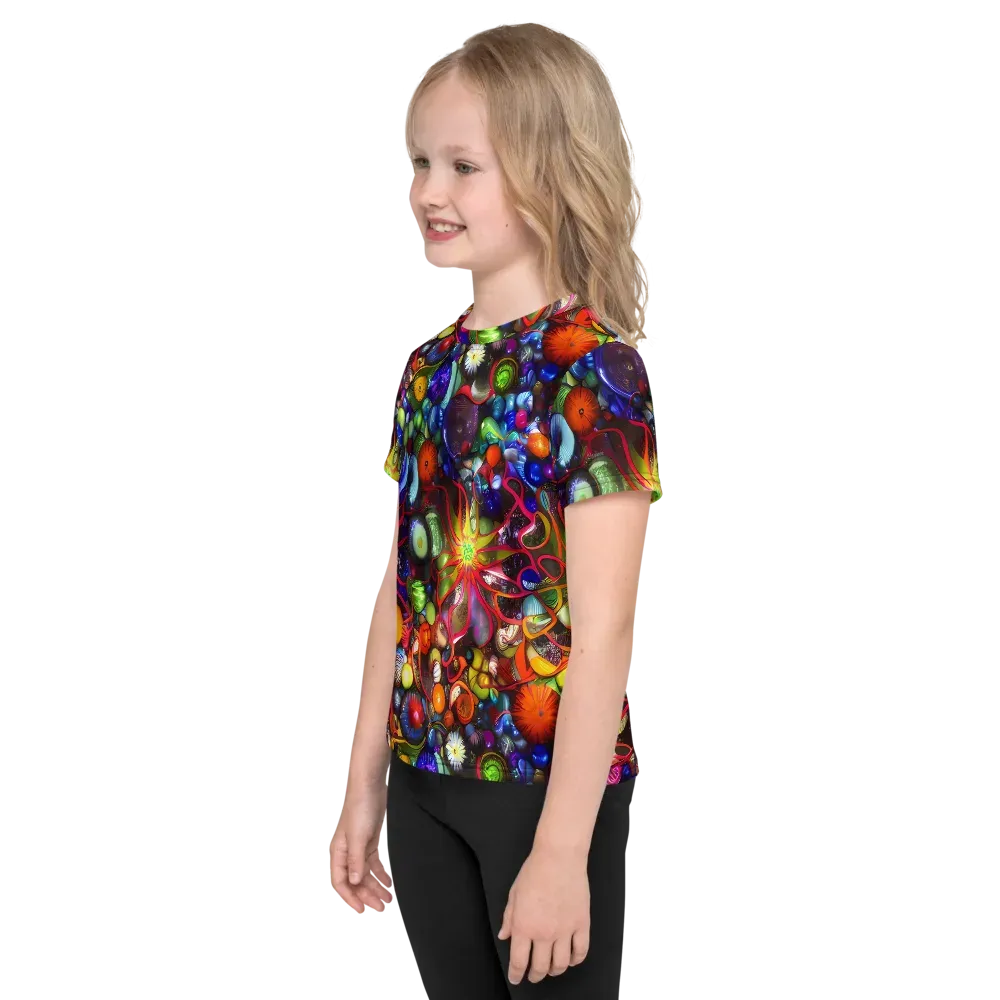 Euphoric Sphere on Kids Crew Neck T-Shirt — Left