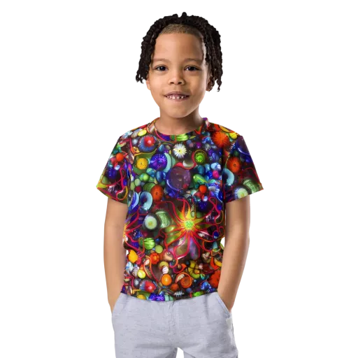 Euphoric Sphere on a Kids Crew Neck T-Shirt