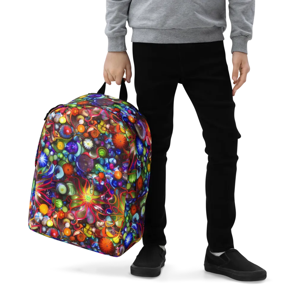 Euphoric Sphere on Minimalist Backpack — Zoomed-in