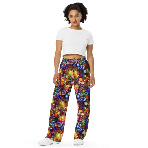 Euphoric Sphere on a Wide-Leg Pants