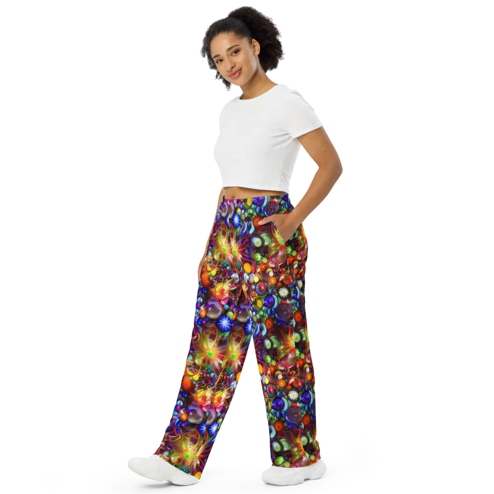 Euphoric Sphere on Wide-Leg Pants — Left Front