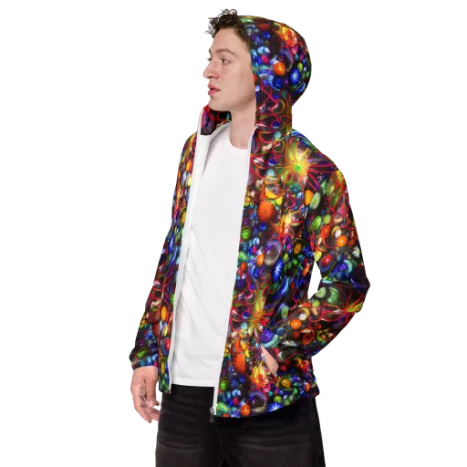 Euphoric Sphere on a Men's Windbreaker