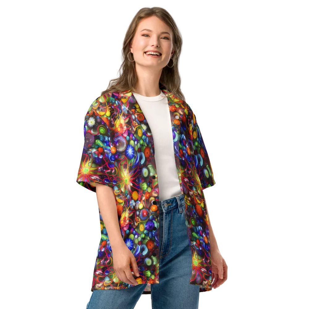 Euphoric Sphere on Button Shirt — Front