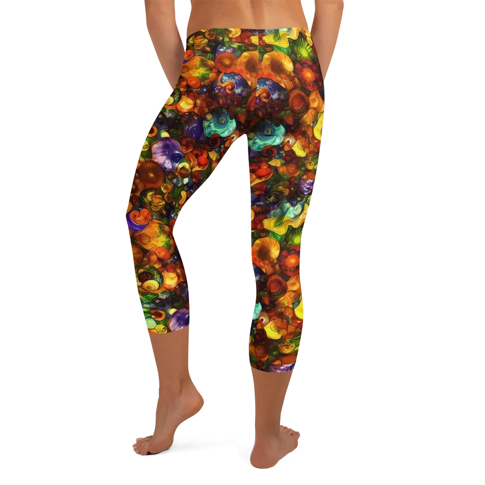 Spirals of Splendor on Capri Leggings — Back