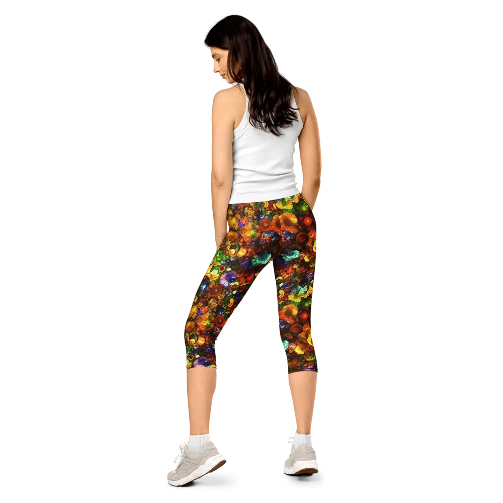 Spirals of Splendor on Capri Leggings — Back