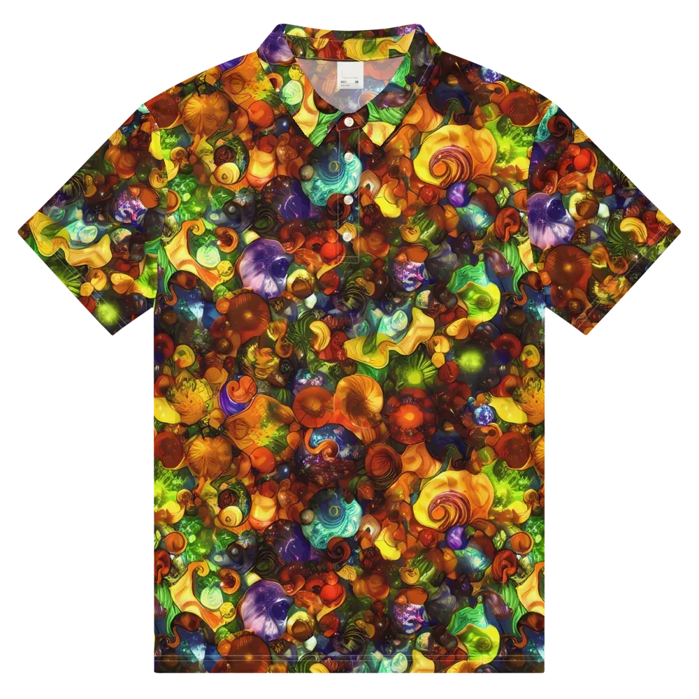 Spirals of Splendor on Men's Slim Fit Polo Shirt — Front