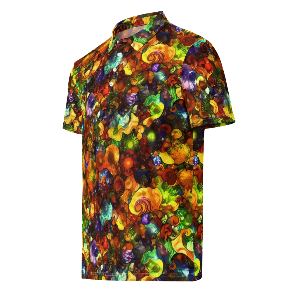 Spirals of Splendor on Men's Slim Fit Polo Shirt — Left Front