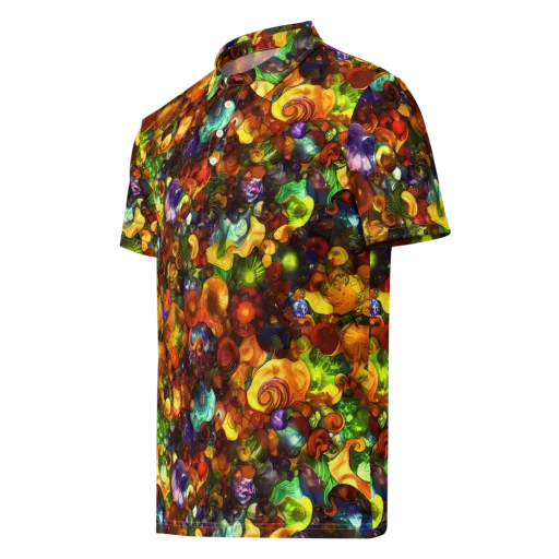Spirals of Splendor on a Men's Slim Fit Polo Shirt