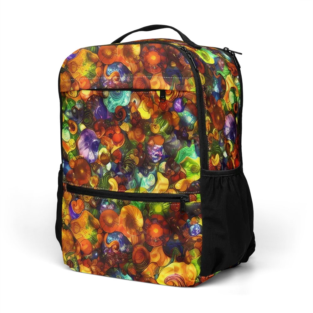 Spirals of Splendor on Utility Backpack — Left Front