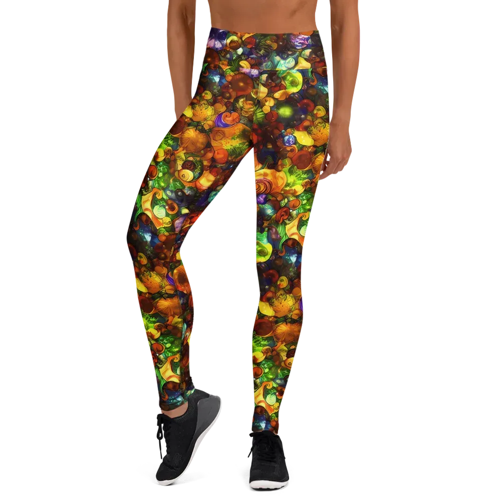 Spirals of Splendor on Yoga Leggings — Front