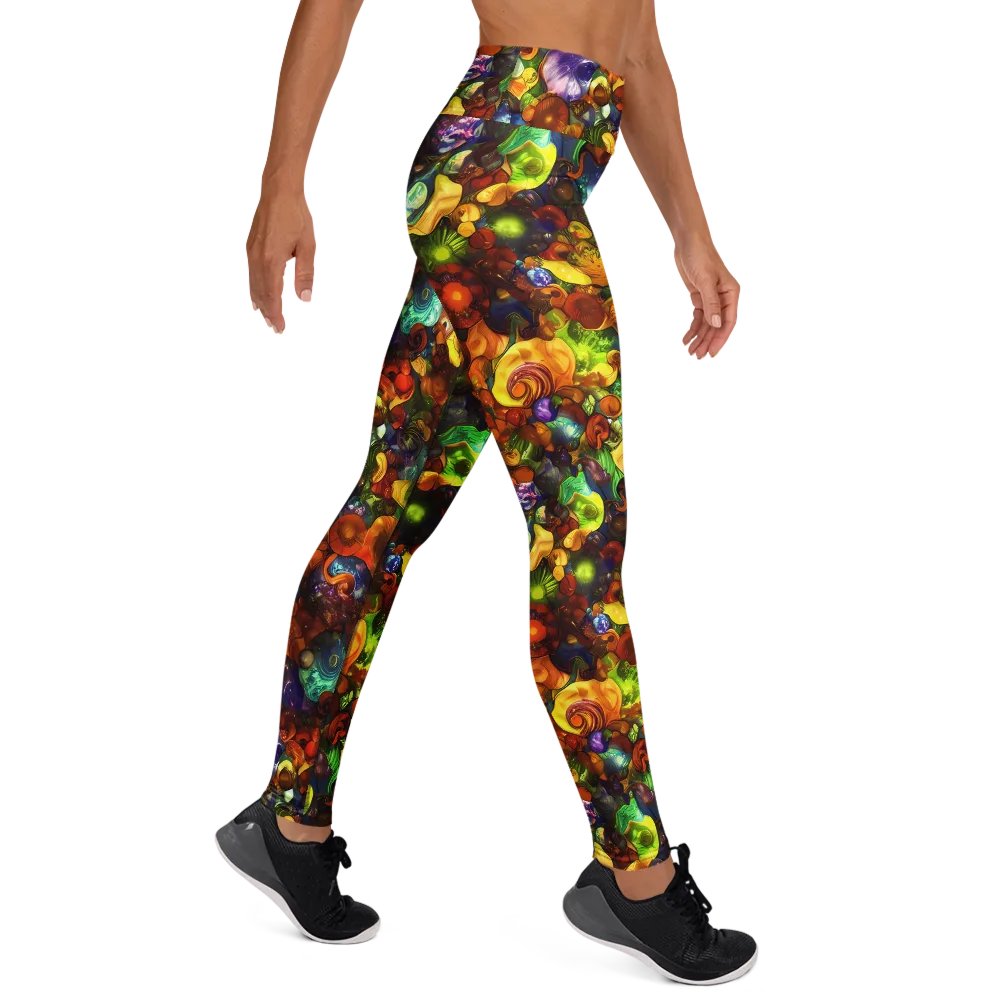 Spirals of Splendor on Yoga Leggings — Right