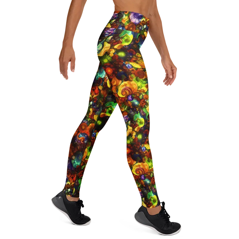 Spirals of Splendor on Yoga Leggings — Right