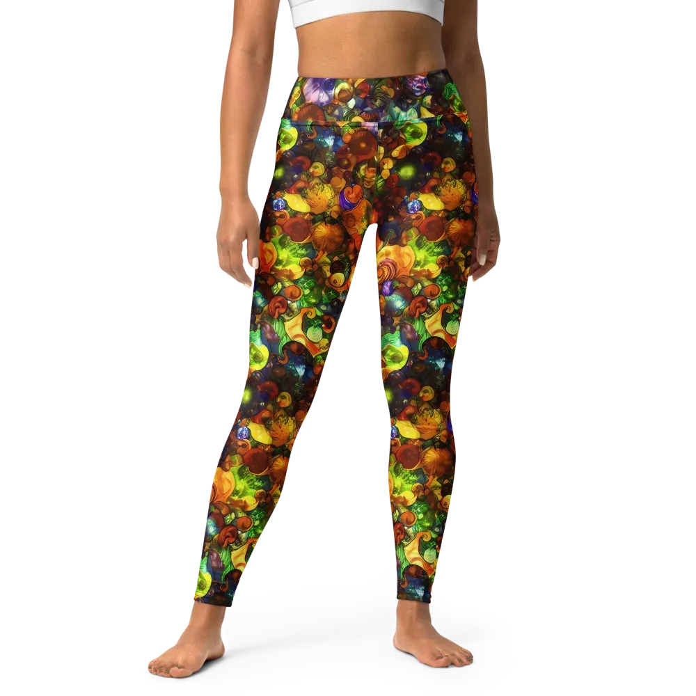 Spirals of Splendor on Yoga Leggings — Front