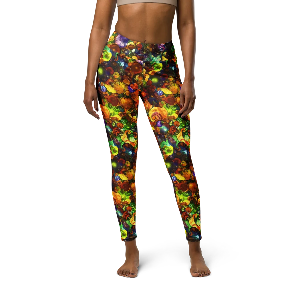 Spirals of Splendor on Yoga Leggings — Front