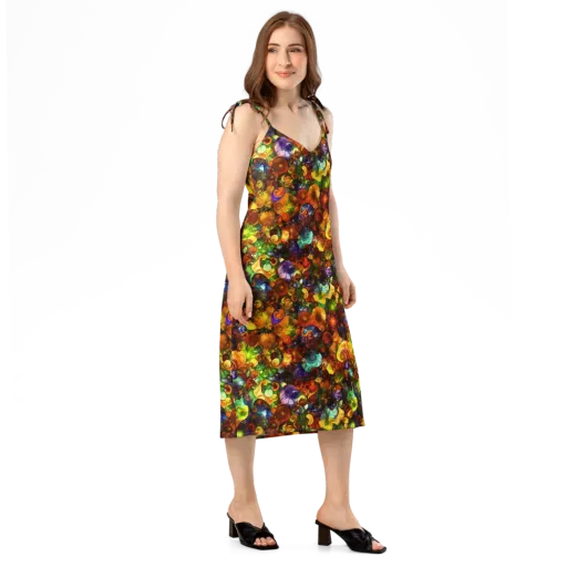 Spirals of Splendor on a Slip Dress
