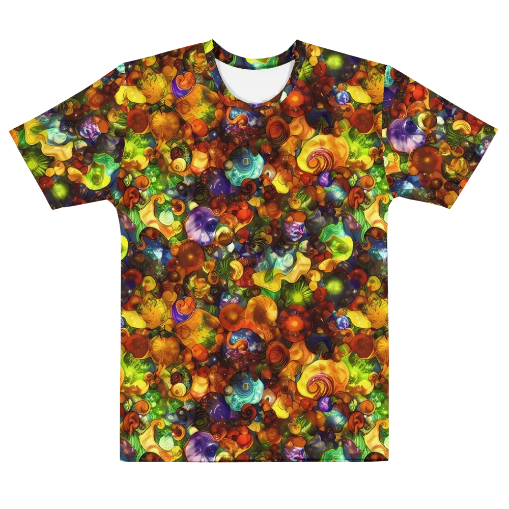 Spirals of Splendor on Men's Cotton Crew Neck T-Shirt — Front