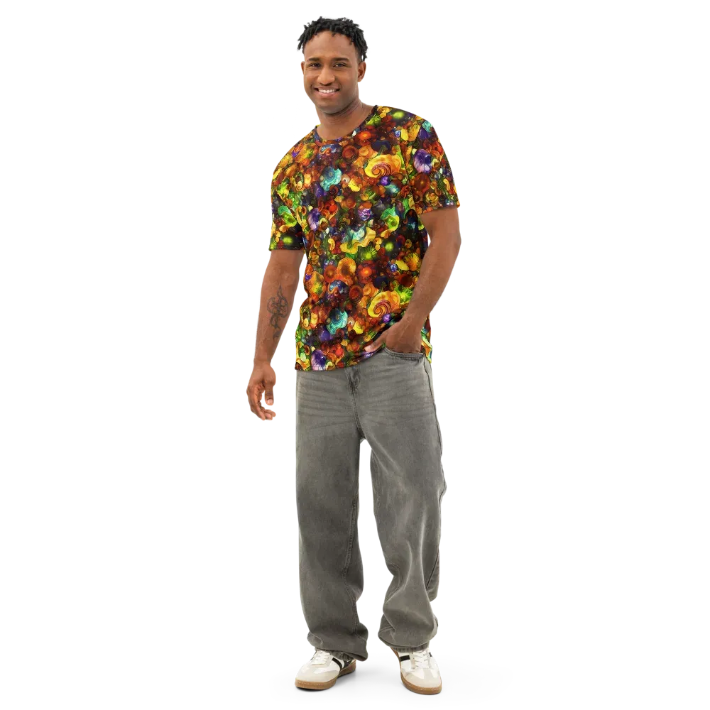 Spirals of Splendor on Men's Cotton Crew Neck T-Shirt — Front