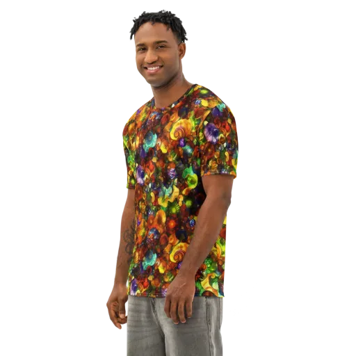 Spirals of Splendor on a Men's Cotton Crew Neck T-Shirt